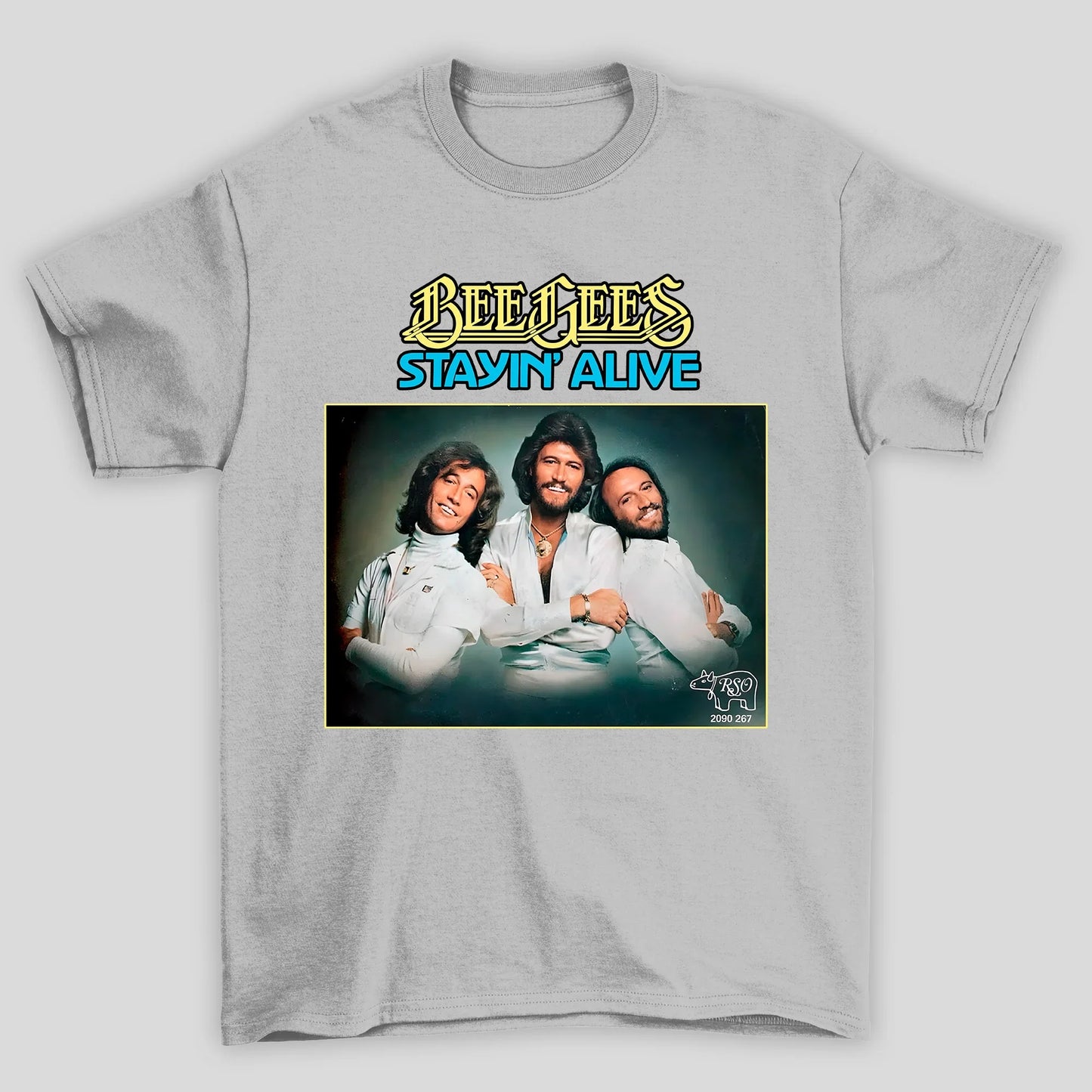 Camiseta Básica Stayin Alive Capa Bee Gees