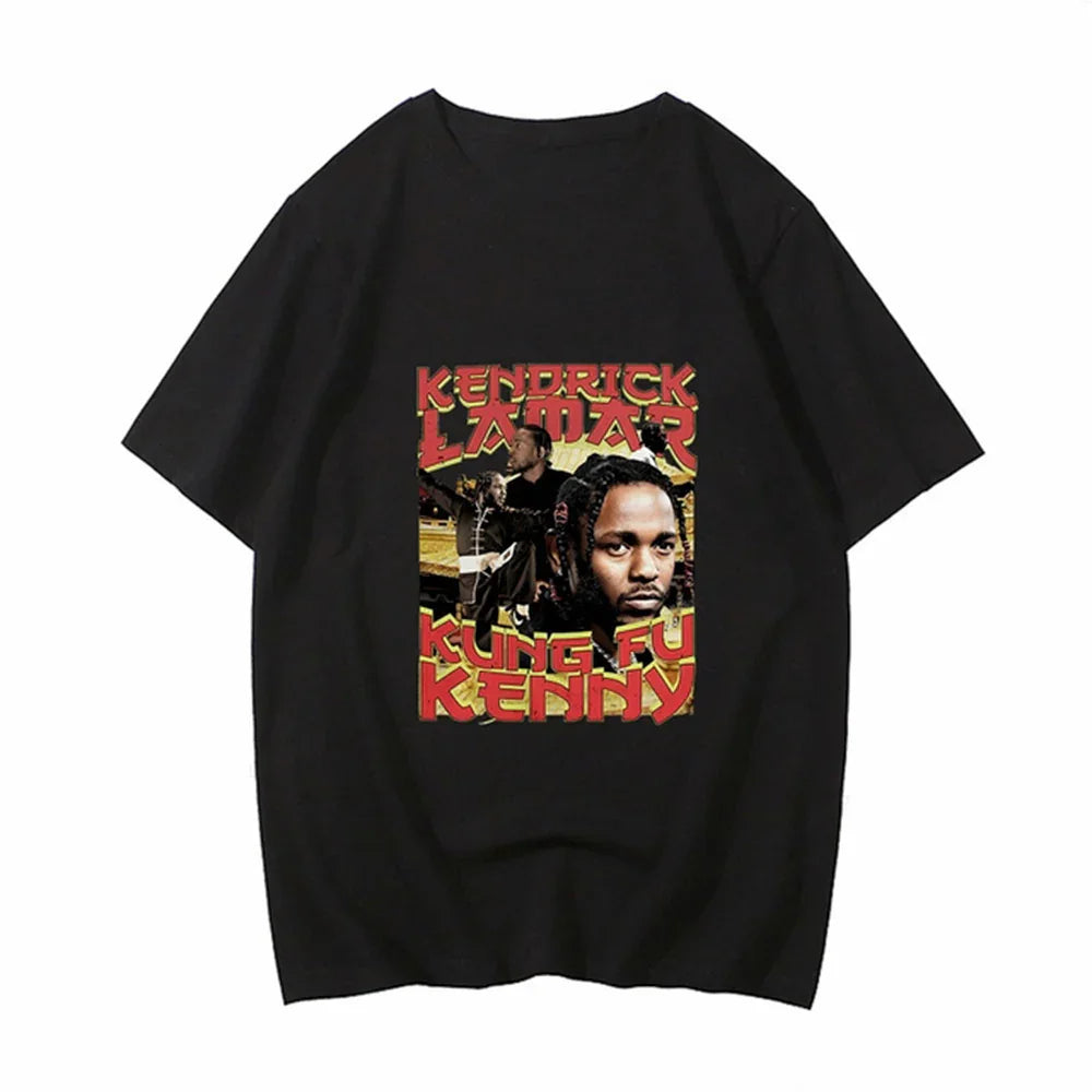 Camiseta Básica Kendrick Lamar Kung Fu Preto