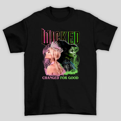 Camiseta Básica Ariana Grande Wicked Changed For Good- preto