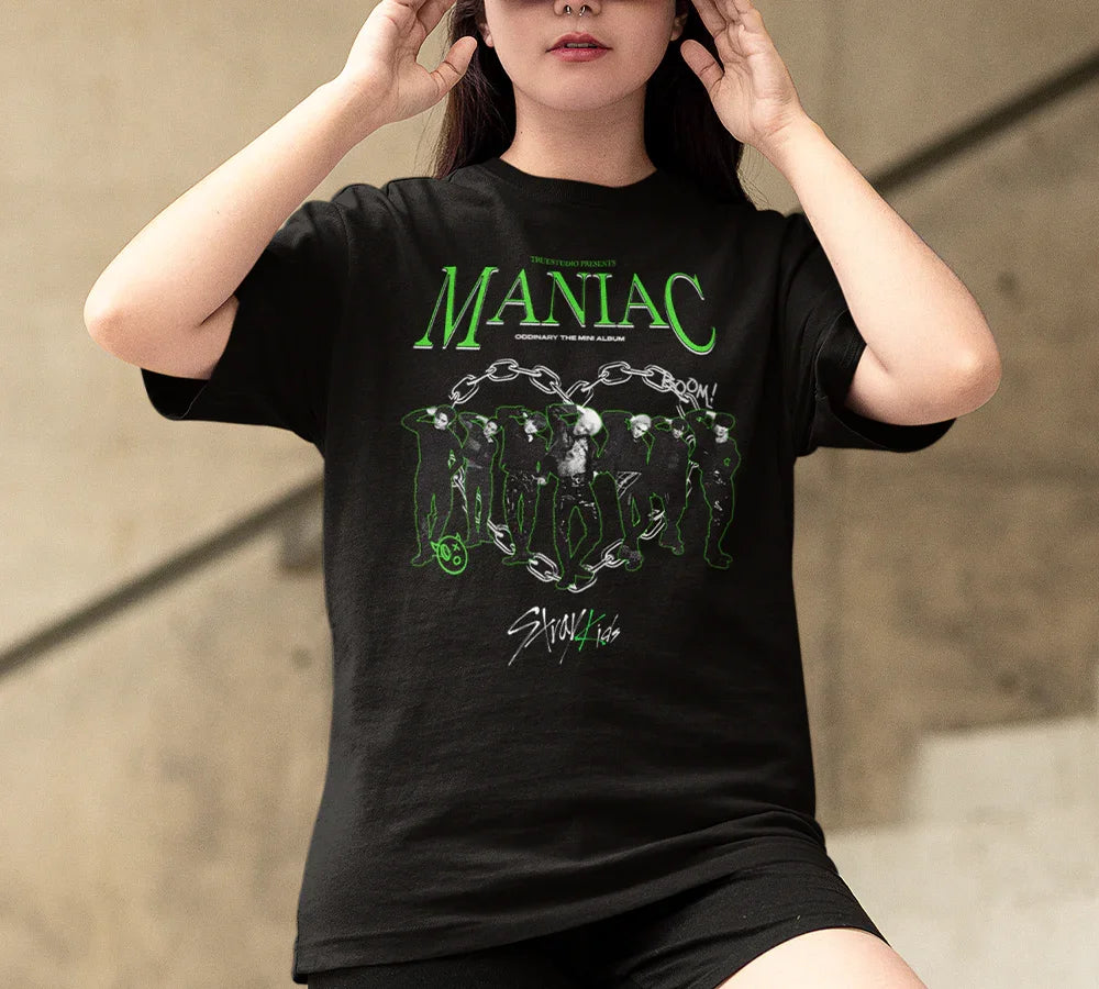 Camiseta Básica Stray Kids Maniac