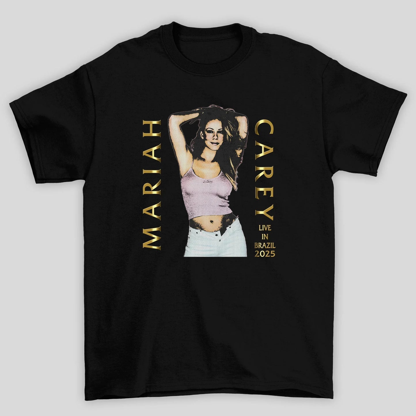 Camiseta Básica Unissex Mariah Carey Live In Brazil
