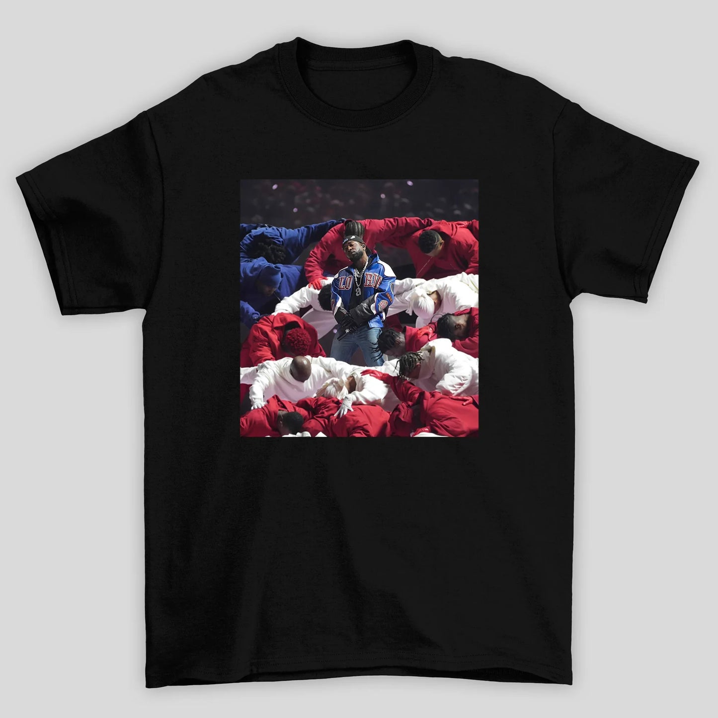Camiseta Básica Kendrick Lamar Superbowl Flag