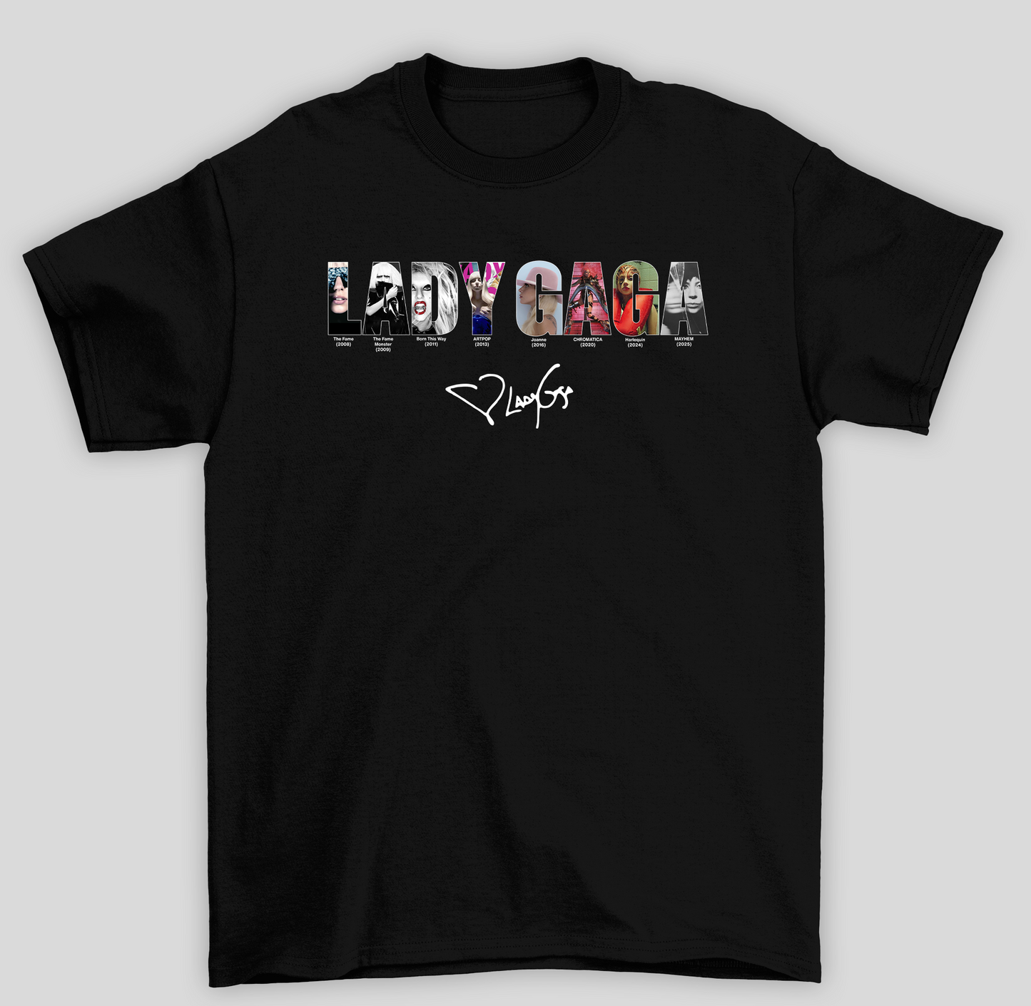 Camiseta Básica Lady Gaga Eras