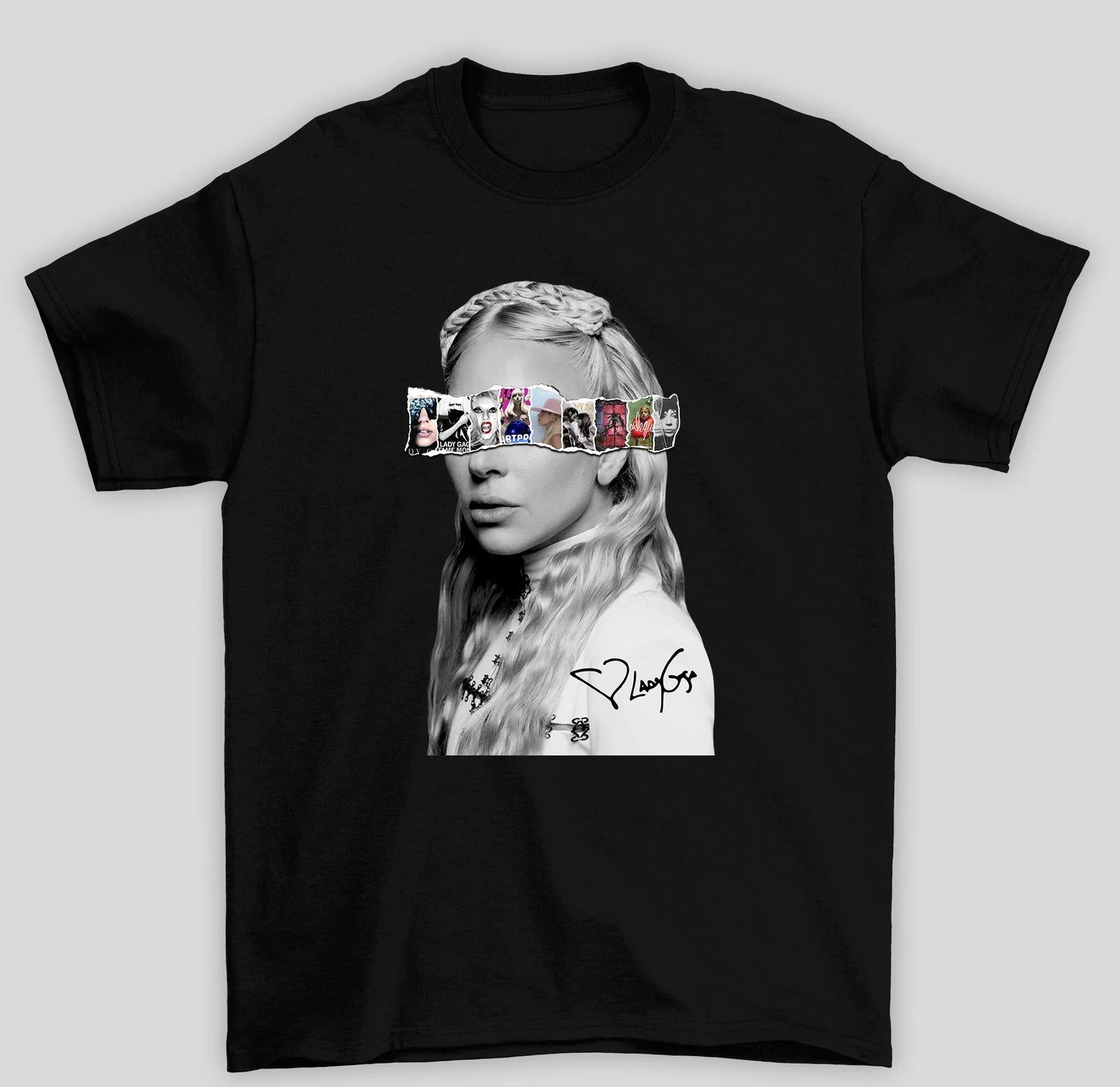 Camiseta Básica Lady Gaga Albuns