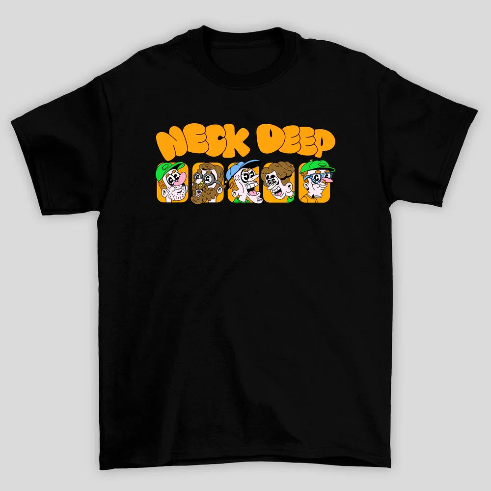 Camiseta Básica Neck Deep Cartoon
