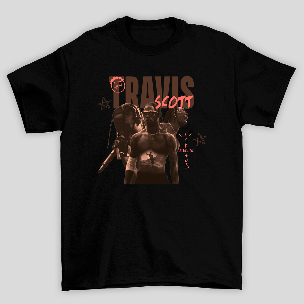 Camiseta Básica Travis Scott Collage