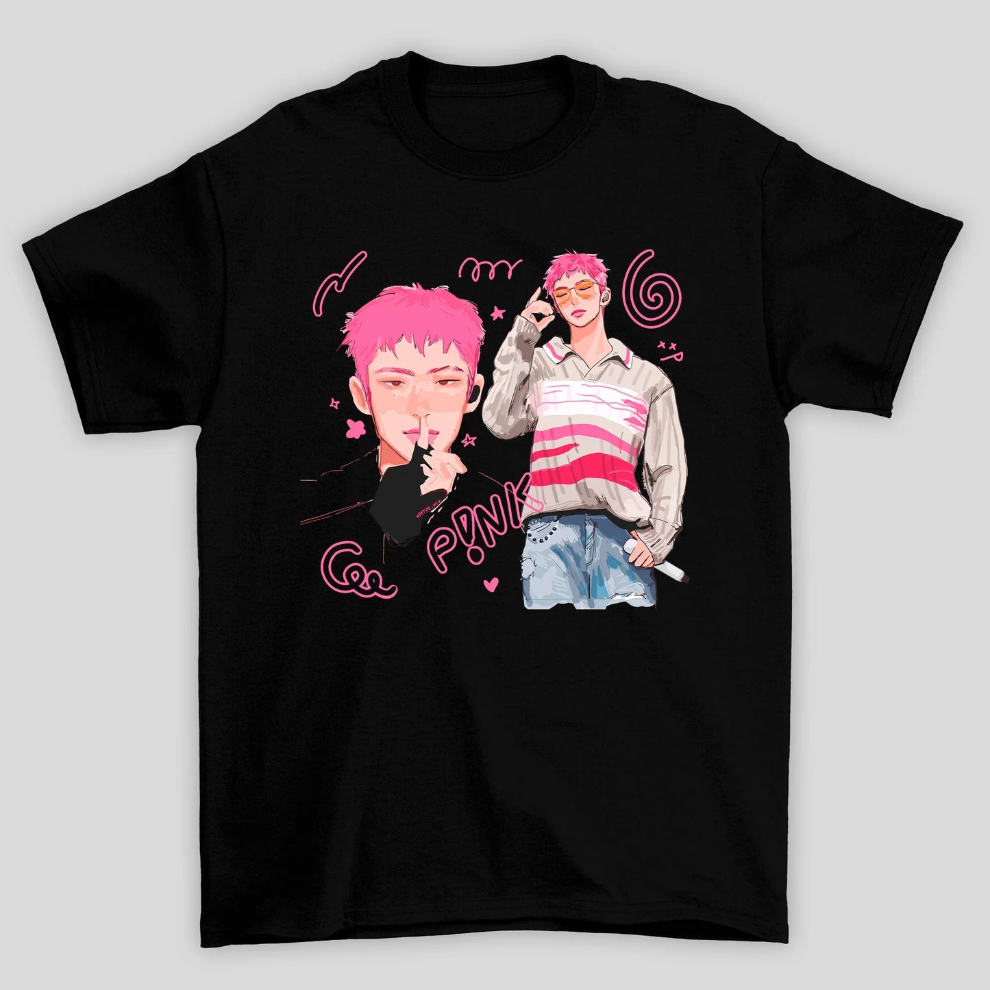 Camiseta Básica Ateez Pink Mingi