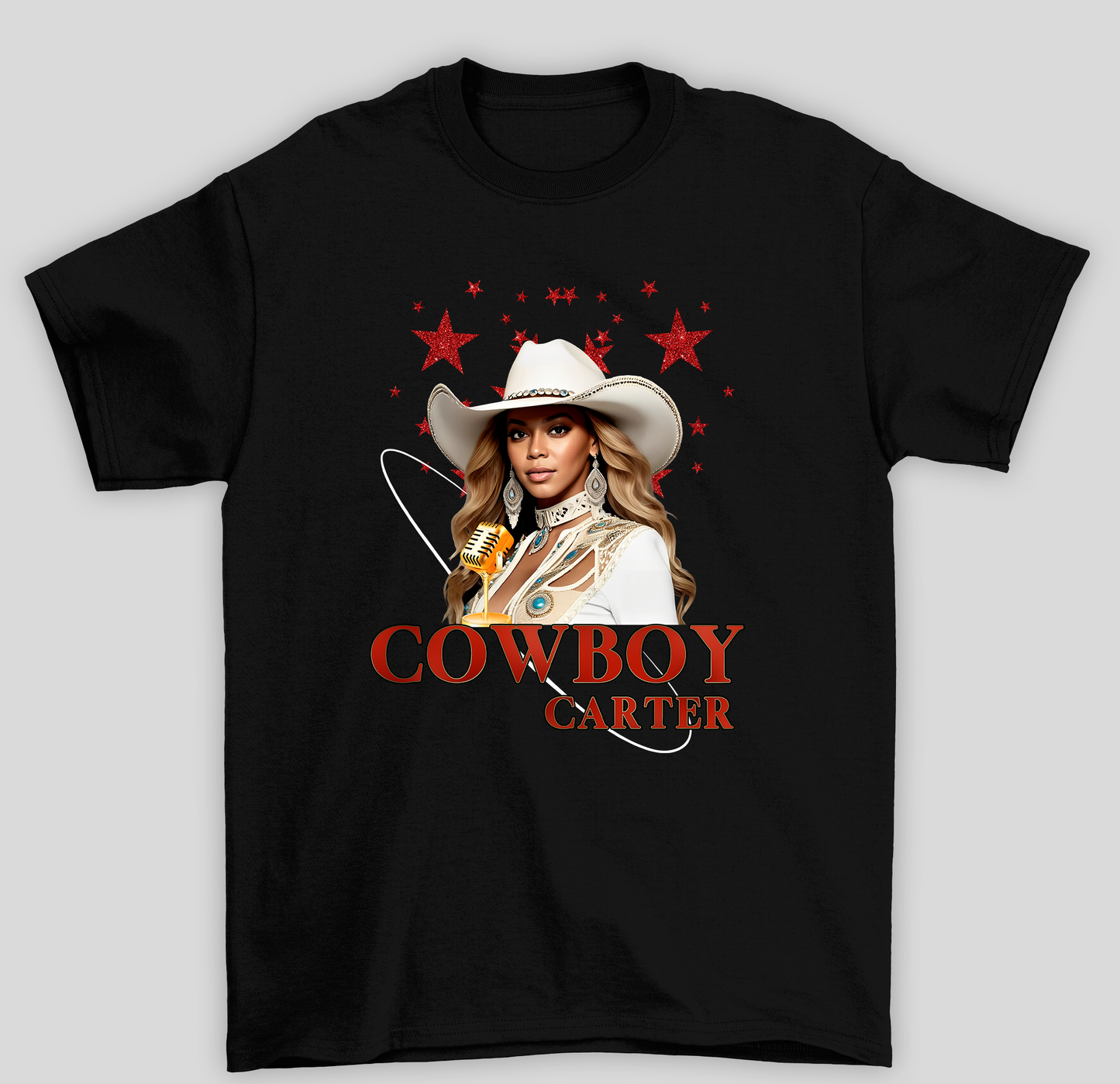 Camiseta Básica Beyonce Cowboy Estrelas