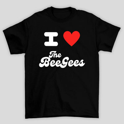 Camiseta Básica Unissex I Love The Bee Gees