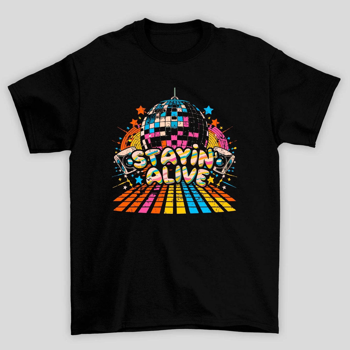 Camiseta Básica Bee Gees Stayin' Alive Globo