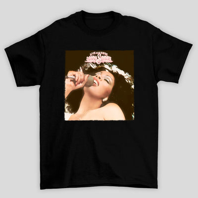 Camiseta Básica Donna Summer Capa Album Live And More