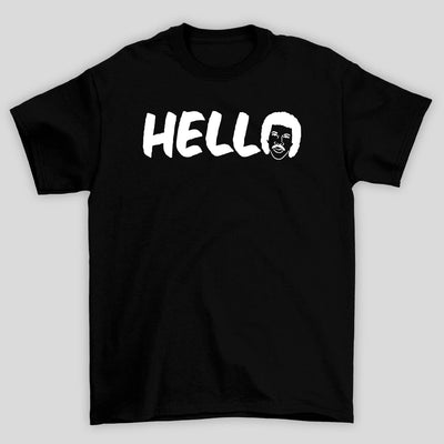 Camiseta Básica Lionel Richie Hello Rosto