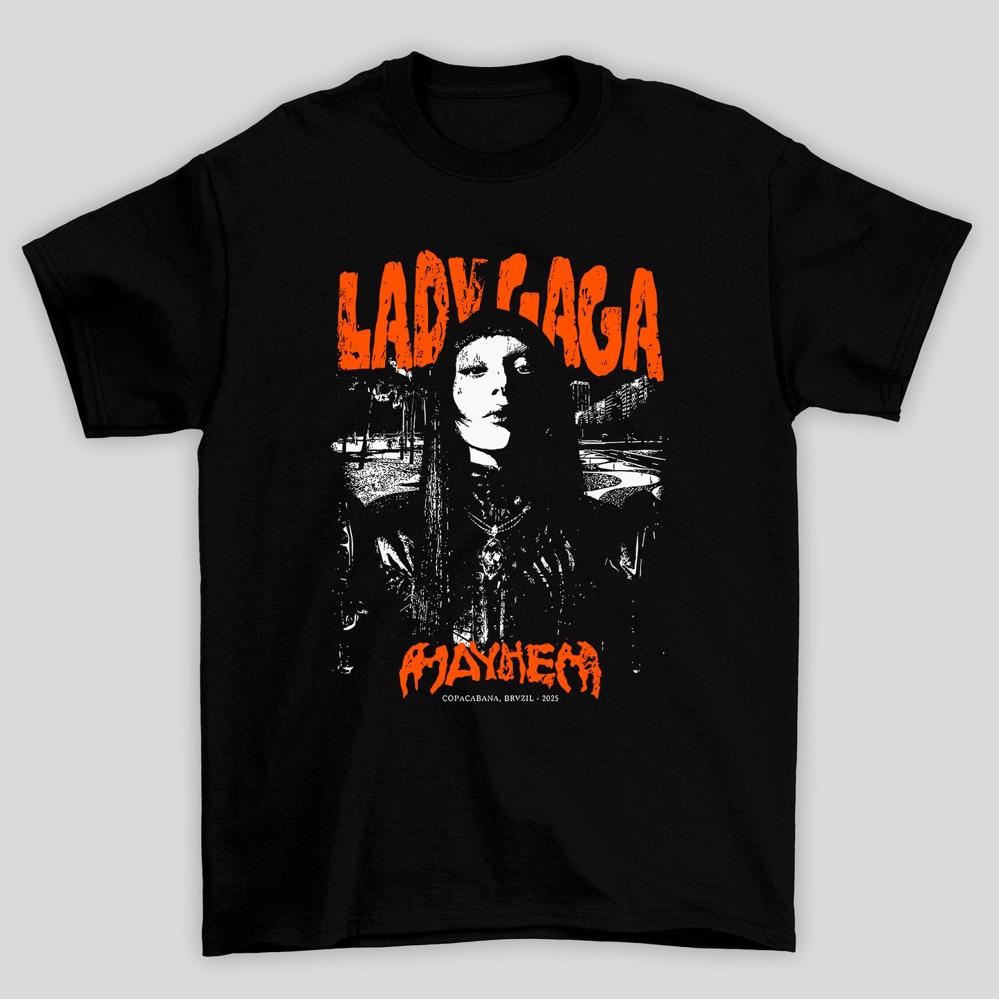 Camiseta Básica Lady Gaga Face Mayhem
