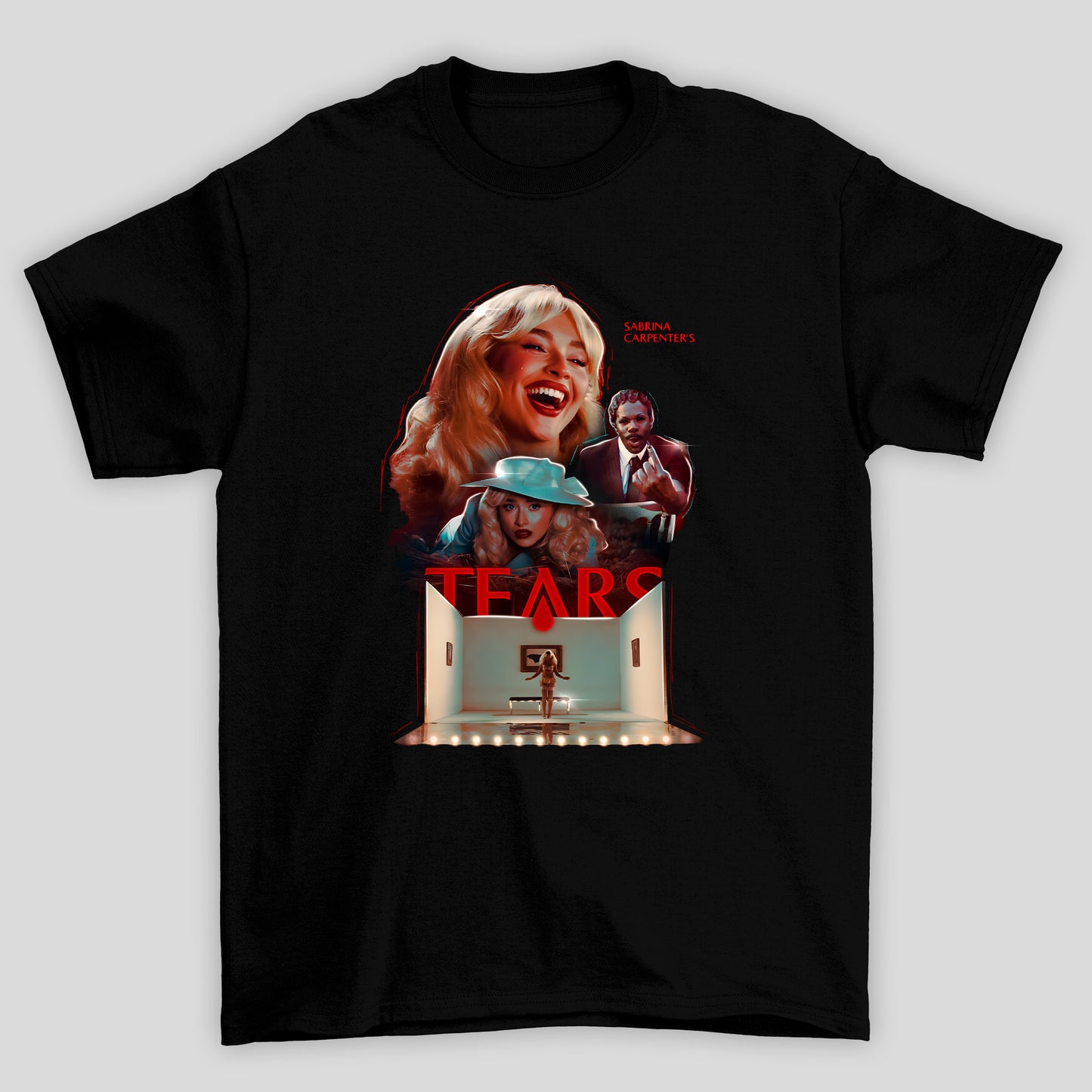 Camiseta Básica Sabrina Carpenter Collab Tears