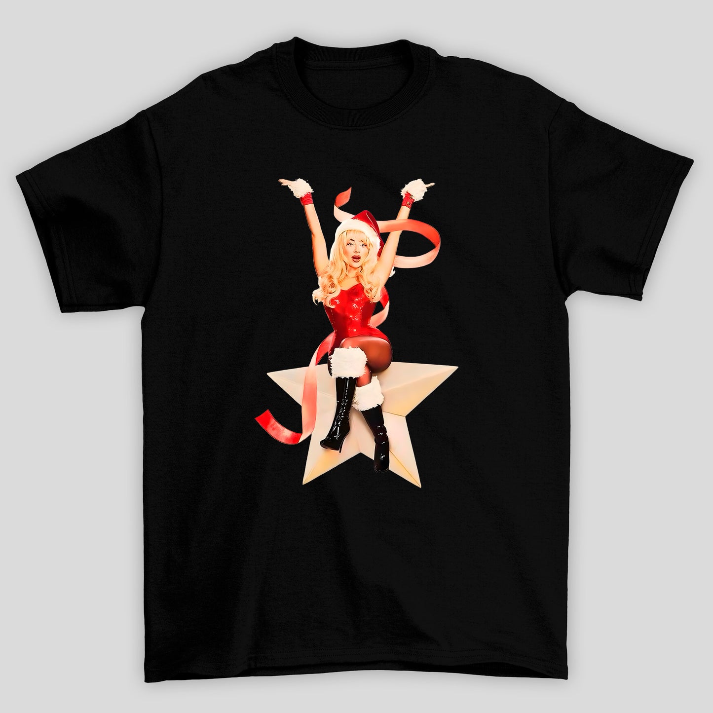 Camiseta Básica Christmas Sabrina Carpenter Natal Star