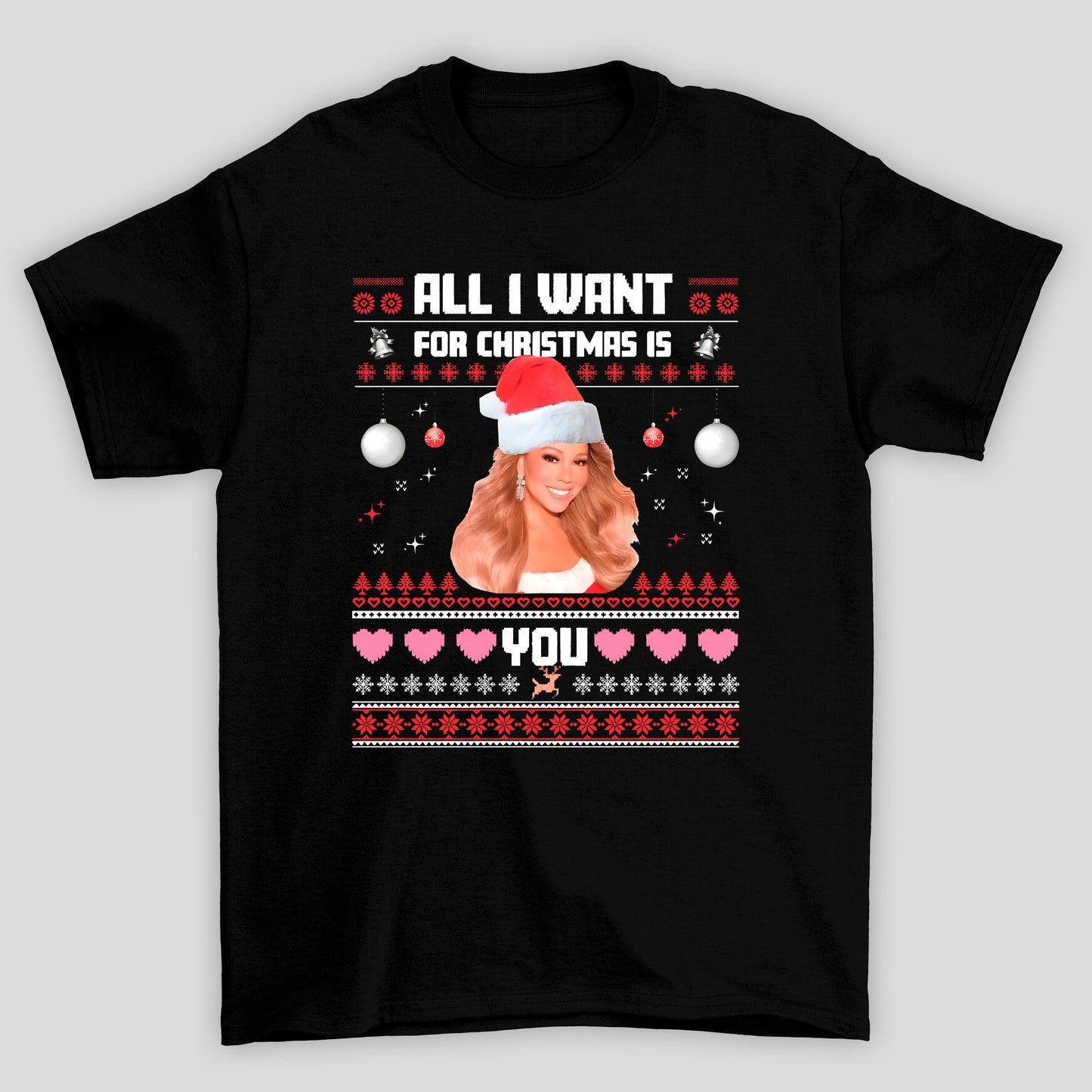 Camiseta Básica Christmas Mariah Carey All I Want For Christmas Is You