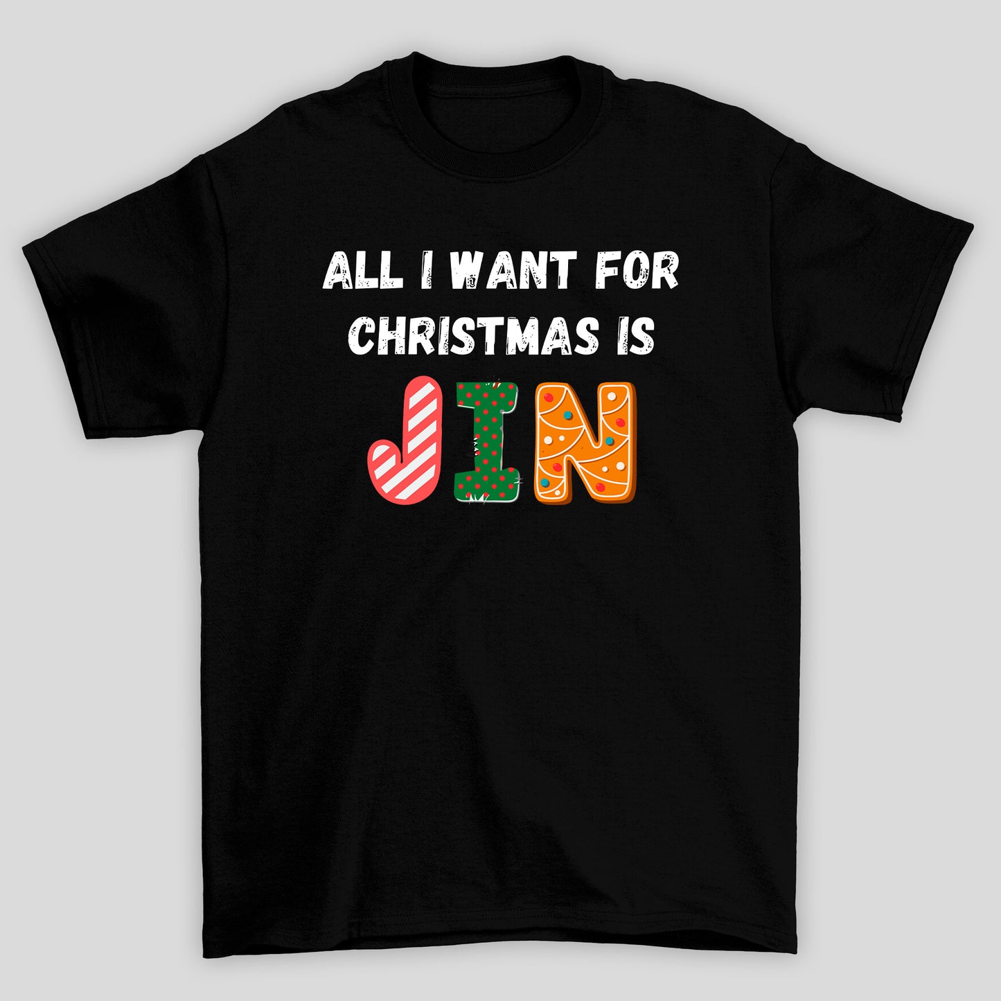 Camiseta Básica Christmas BTS All I Want For Christmas Is Jin
