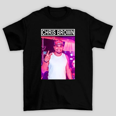 Camiseta Básica Chris Brown Meme