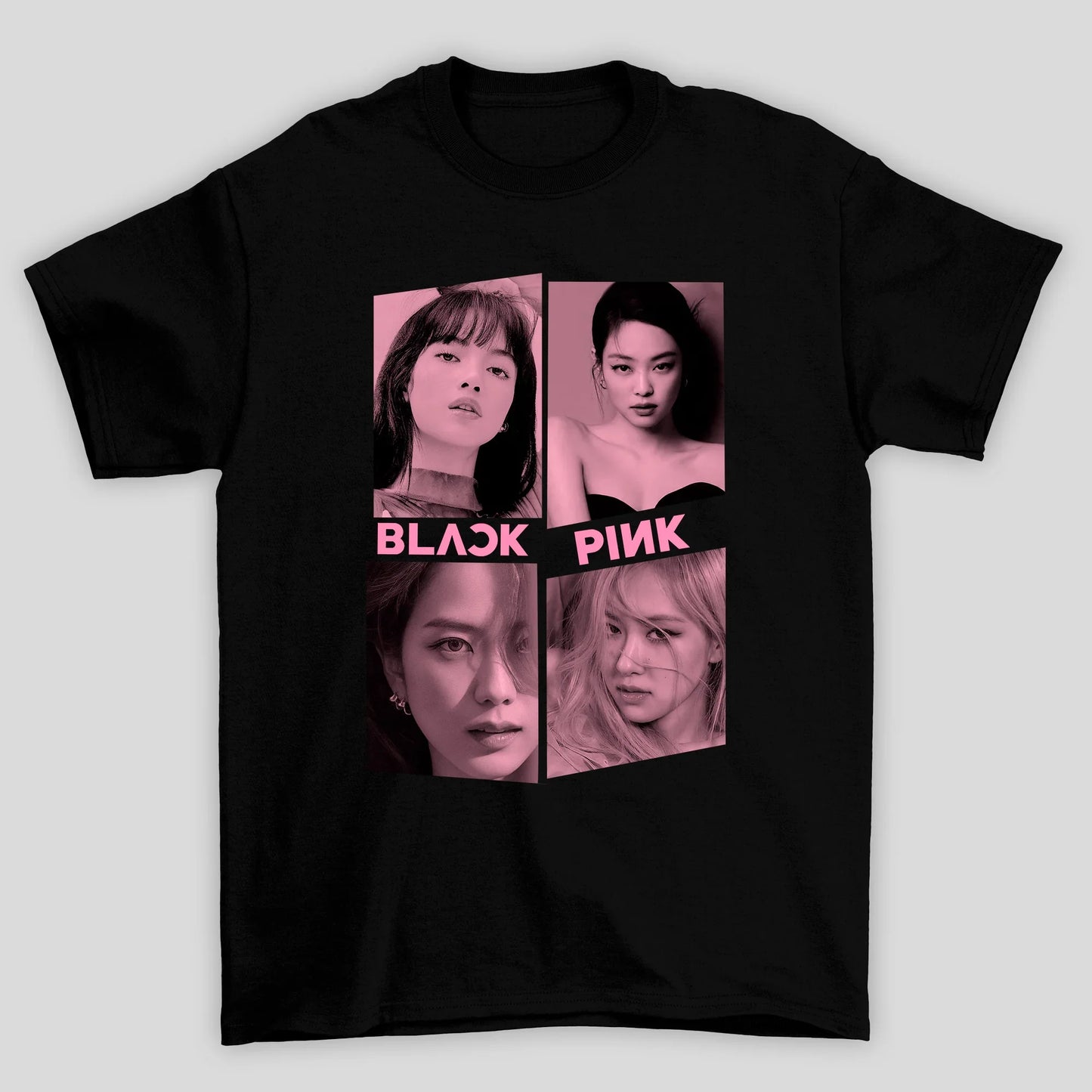 Camiseta Básica Blackpink Faces