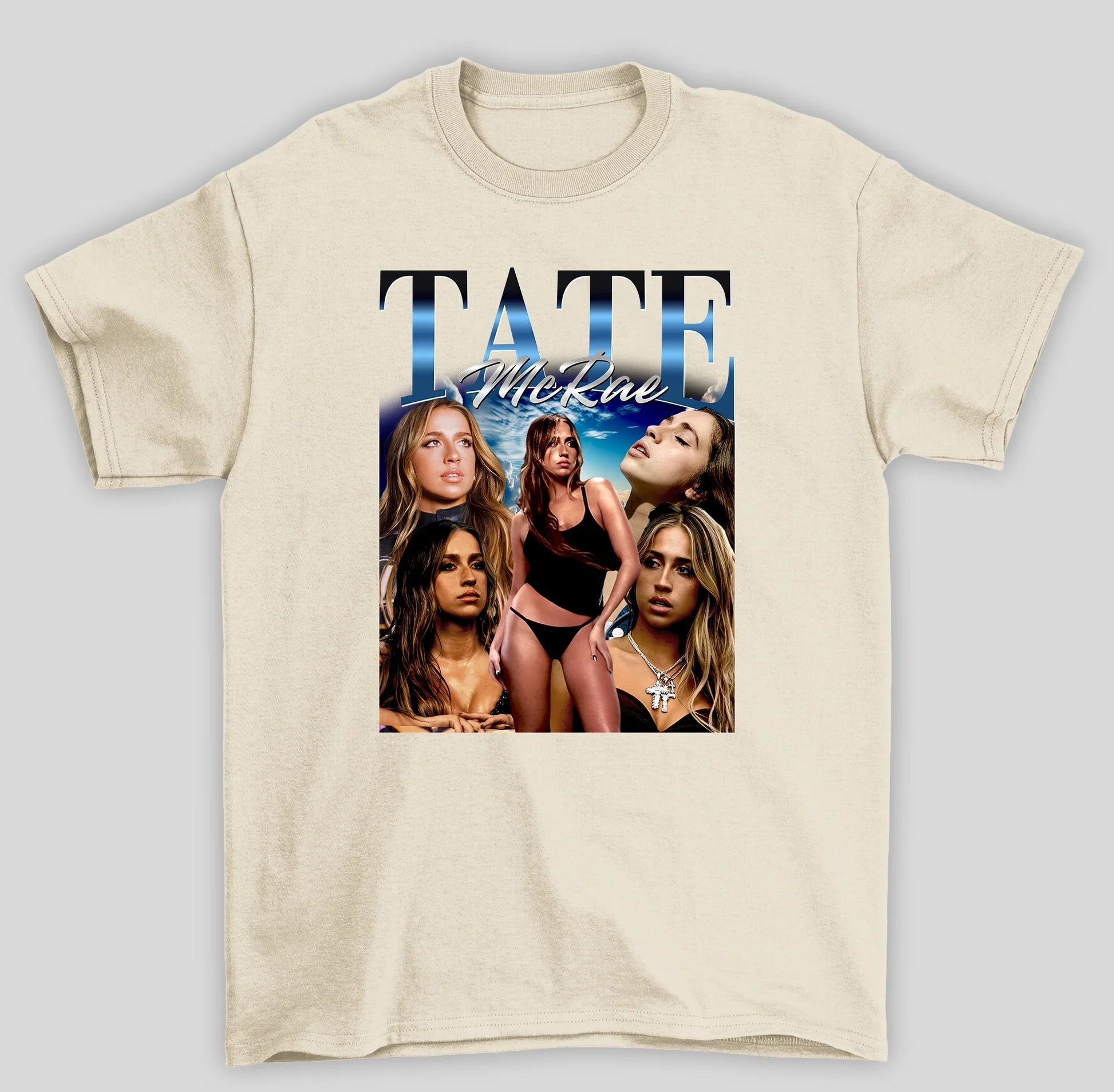 Camiseta Básica Tate McRae Aesthetic- pérola