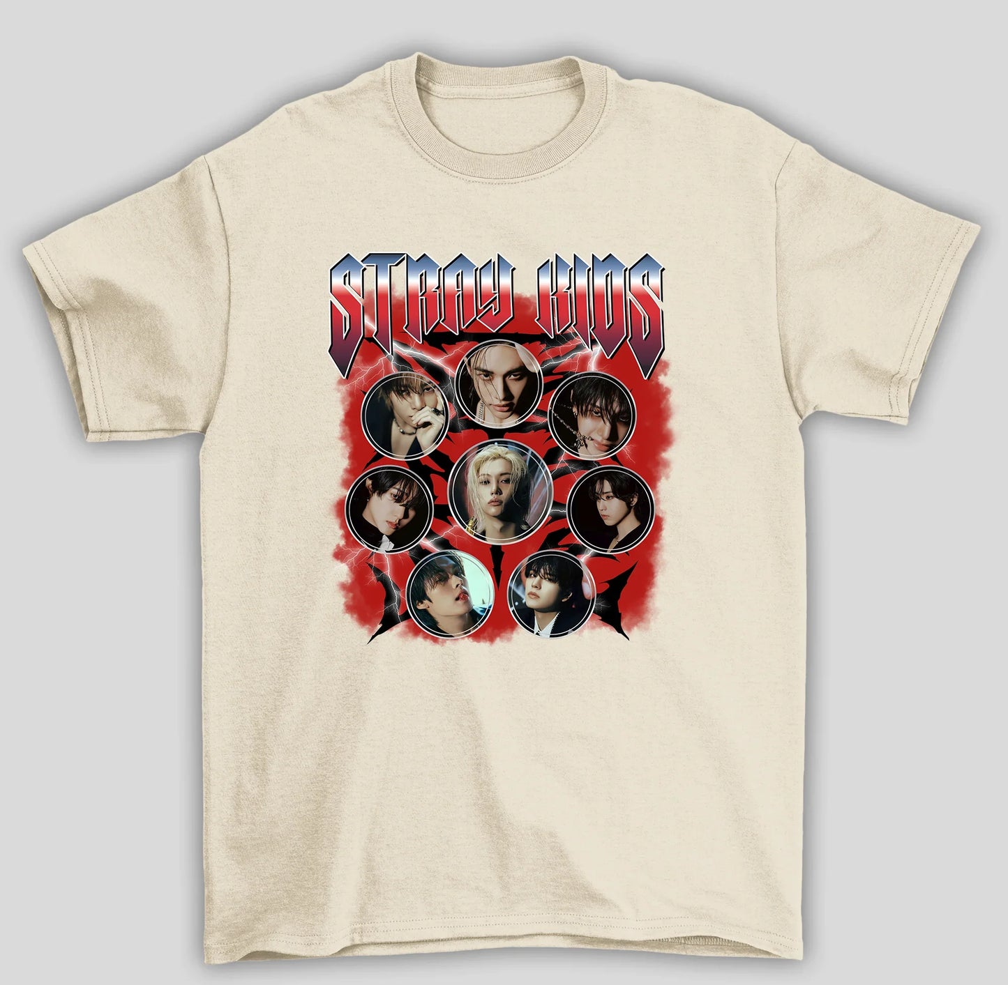 Camiseta Básica Stray Kids Group Collage