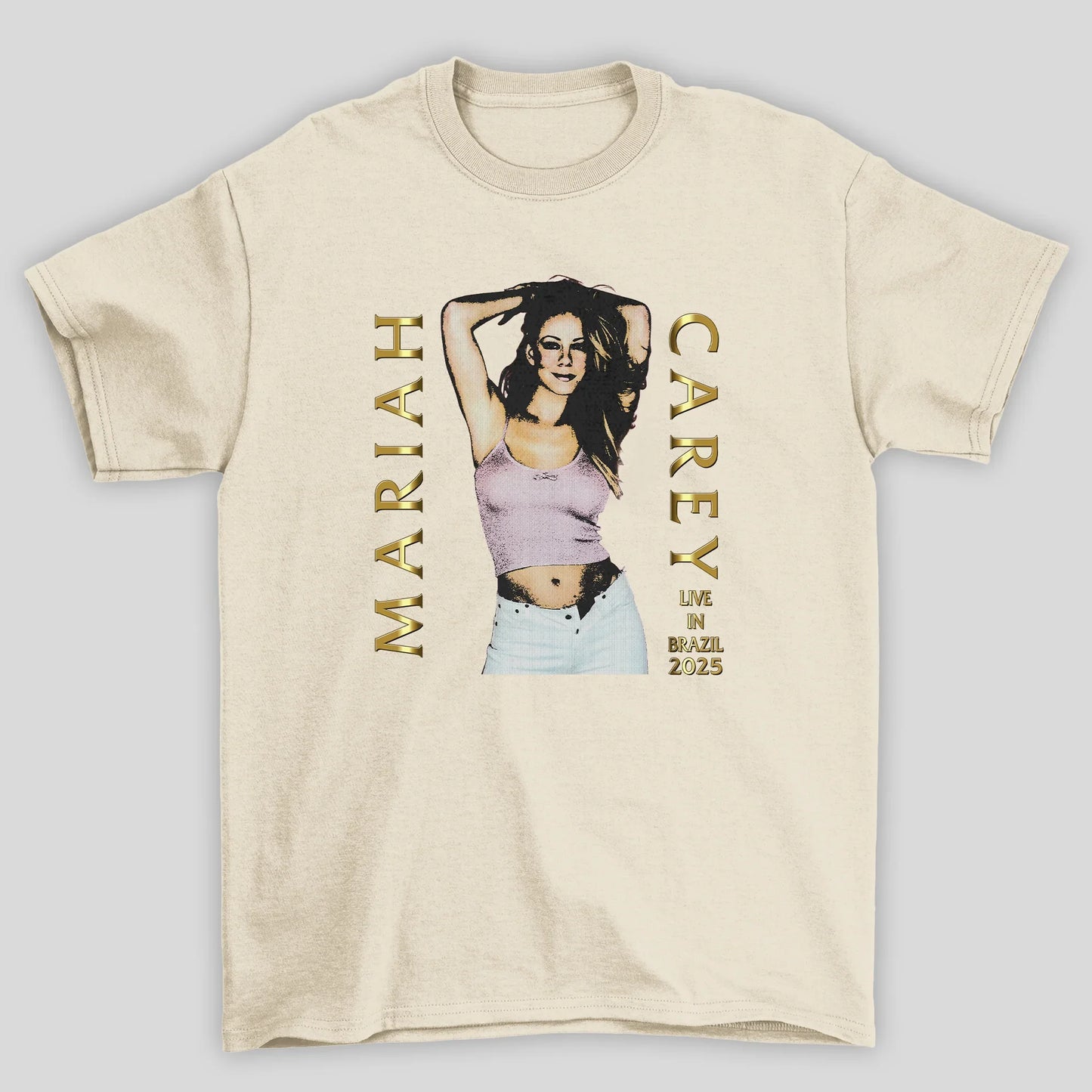 Camiseta Básica Unissex Mariah Carey Live In Brazil