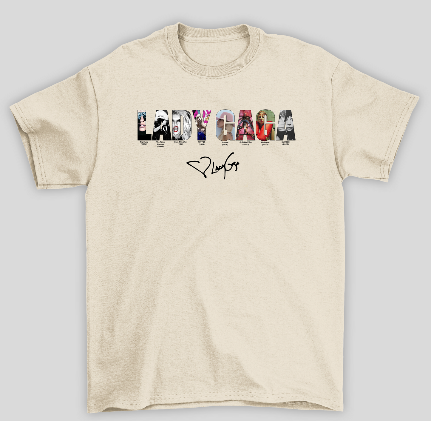 Camiseta Básica Lady Gaga Eras