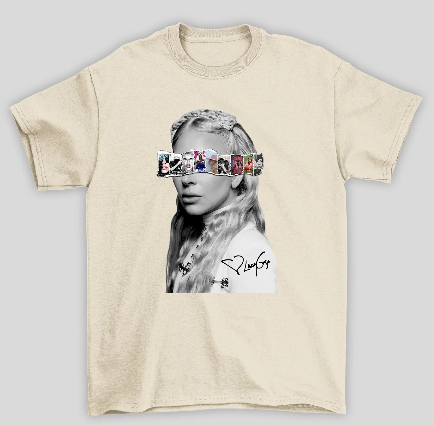 Camiseta Básica Lady Gaga Albuns