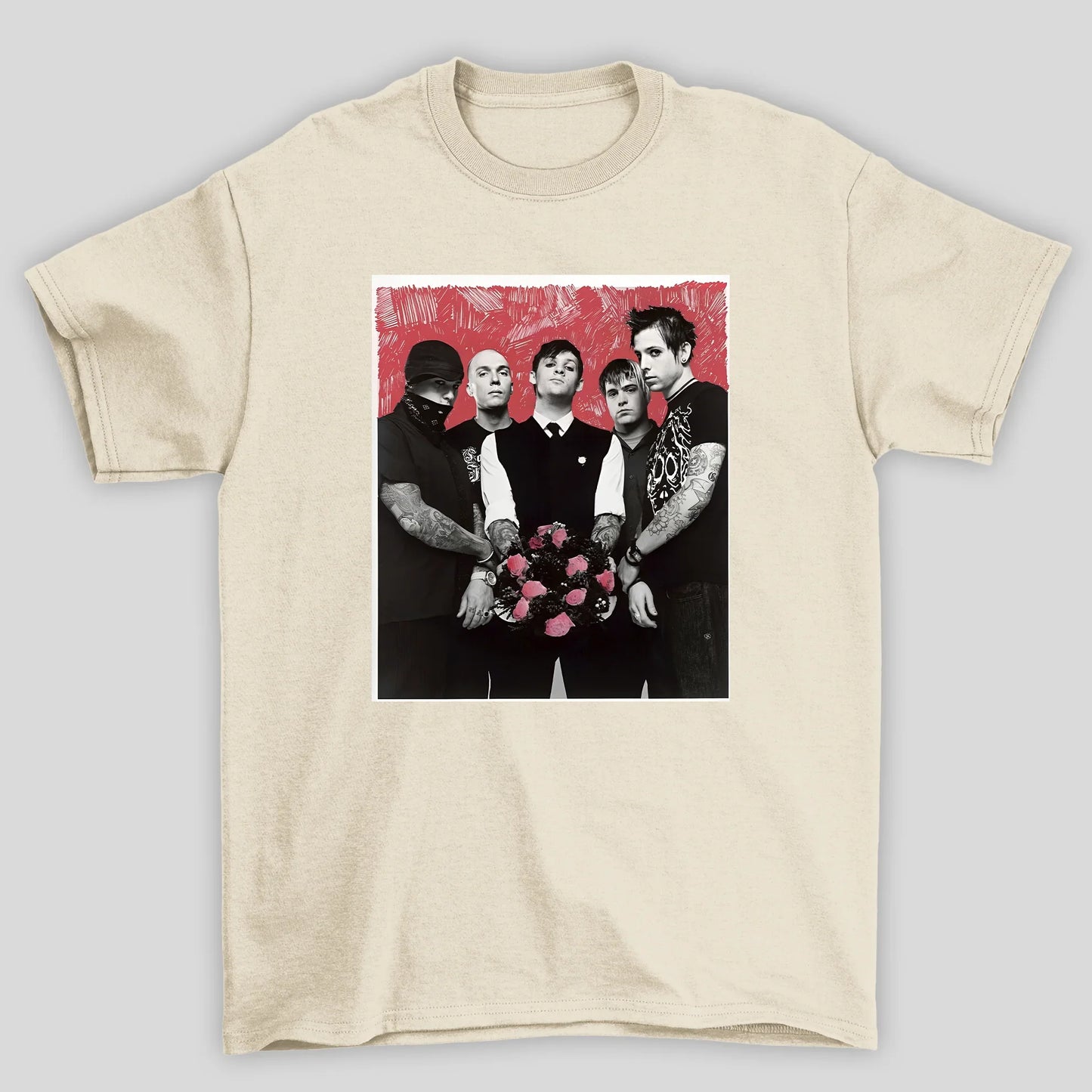 Camiseta Básica Good Charlotte Red Flower