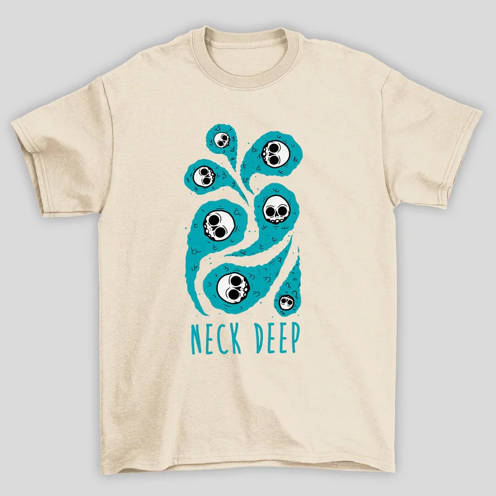 Camiseta Básica Neck Deep Skulls