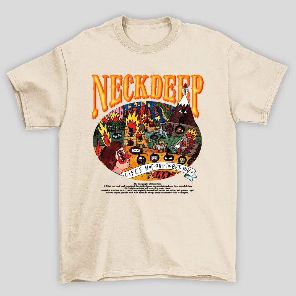 Camiseta Básica Neck Deep The Discography