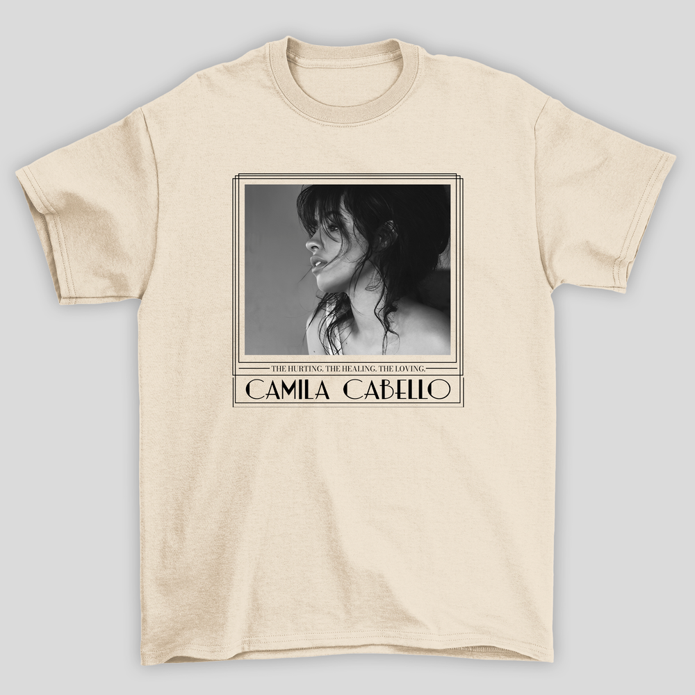 Camiseta Básica Camila Cabello Hurting Healing Loving