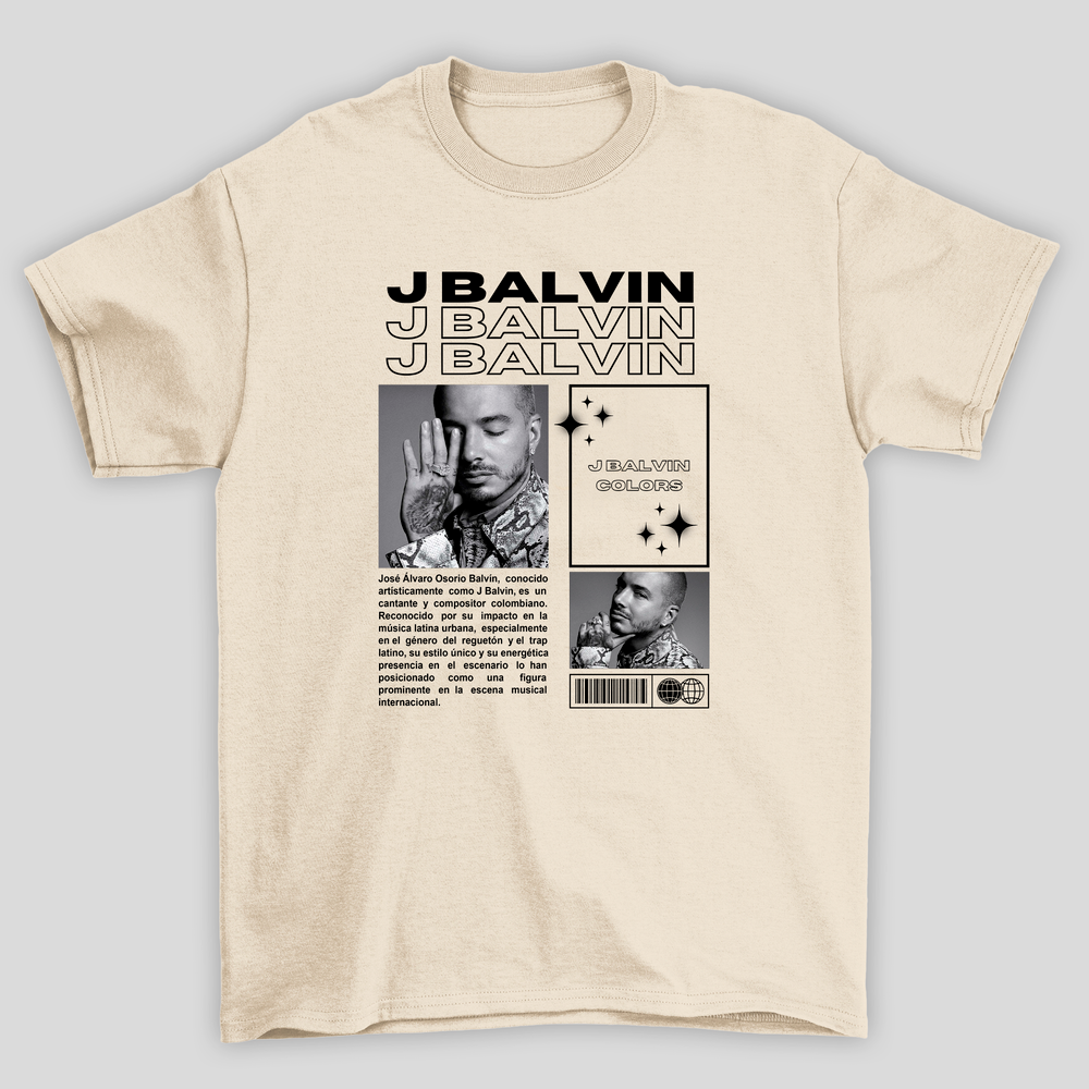 Camiseta Básica J Balvin B&W