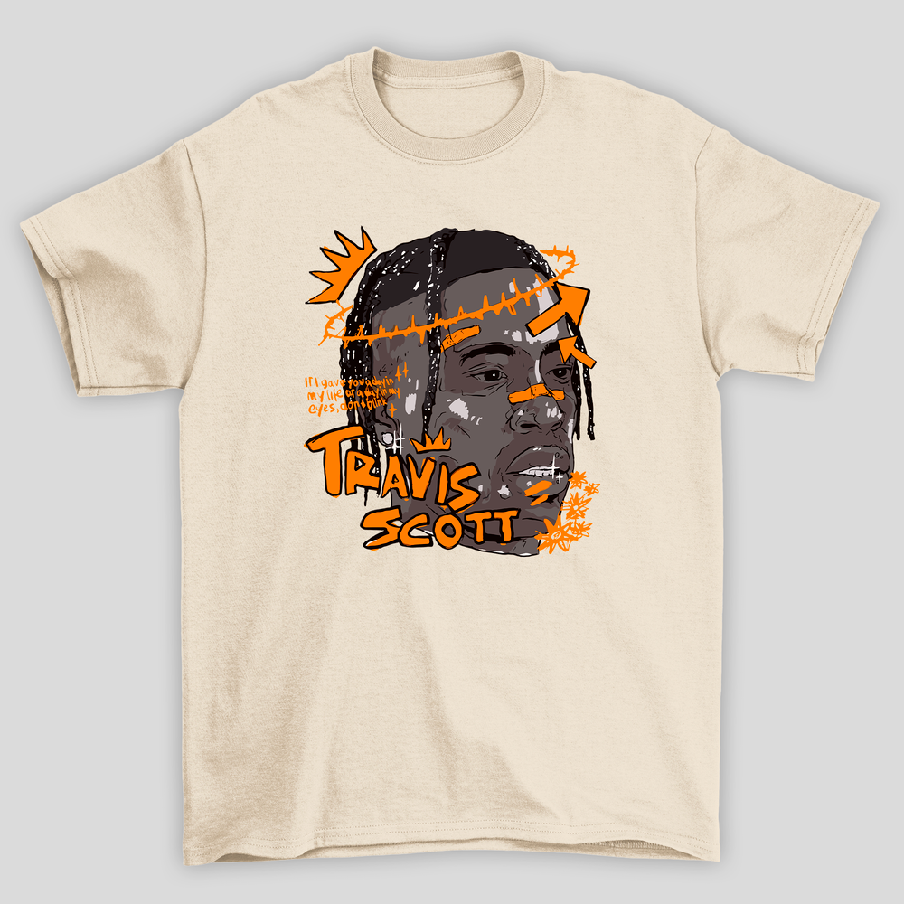 Camiseta Básica Travis Scott Orange