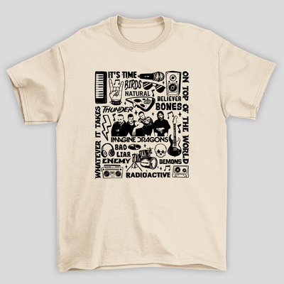 Camiseta Básica Imagine Dragons Musicas