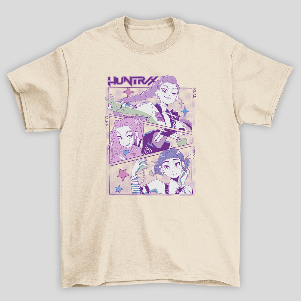 Camiseta Básica Kpop Demon Hunters Huntrix Colors