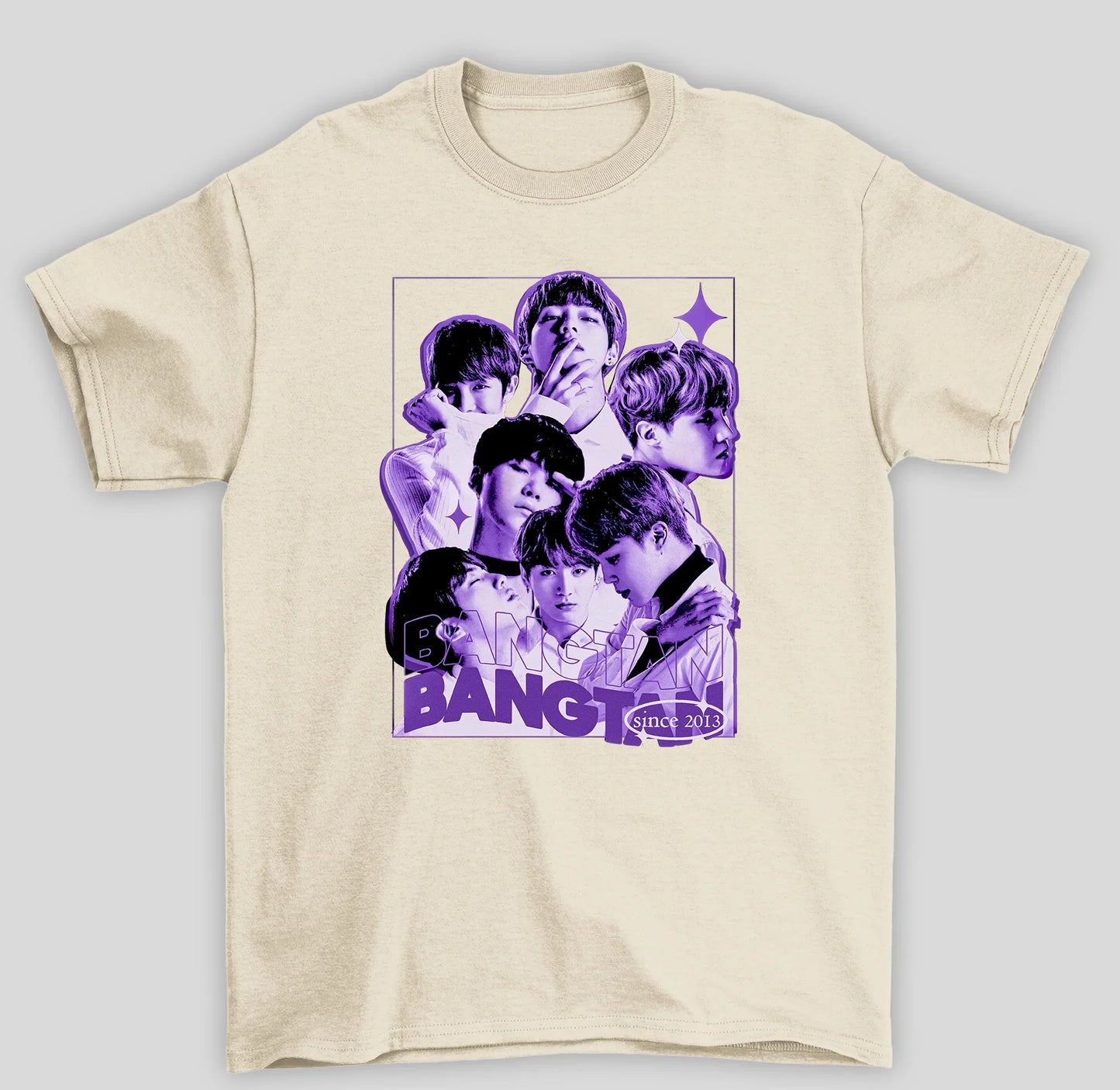 Camiseta Básica BTS Bangtan Since 2013- pérola