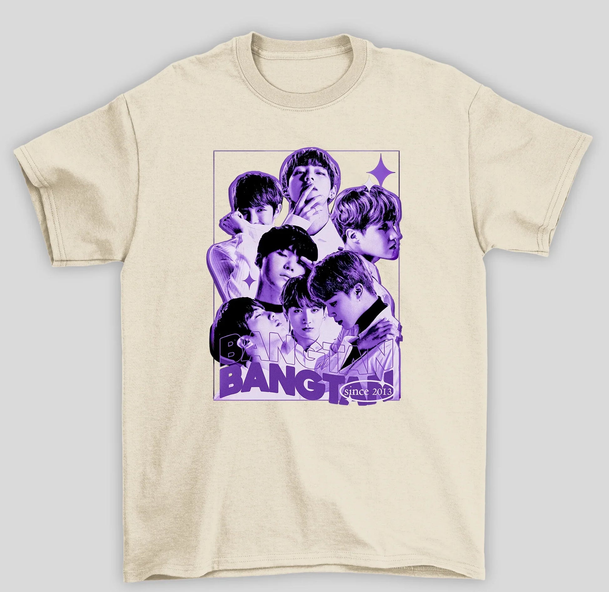 Camiseta Básica BTS Bangtan Since 2013- pérola