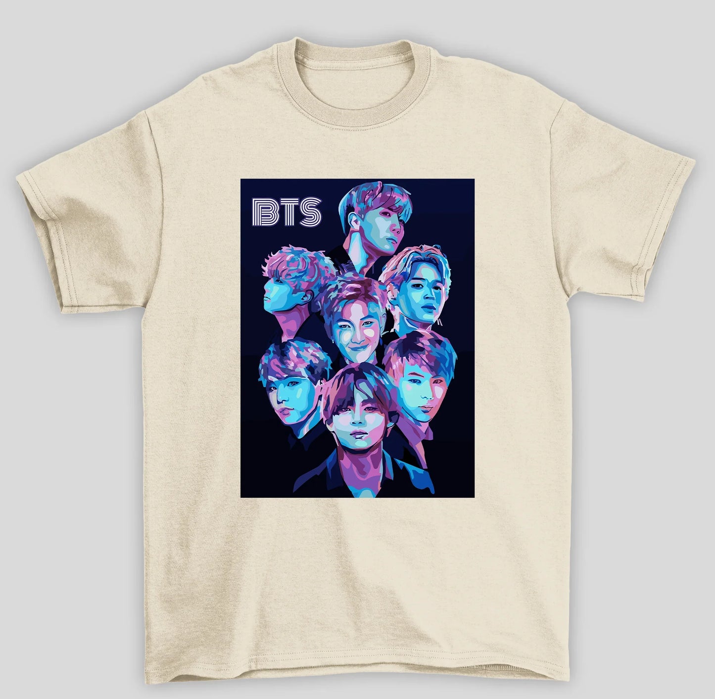 Camiseta Básica BTS Fotos- pérola