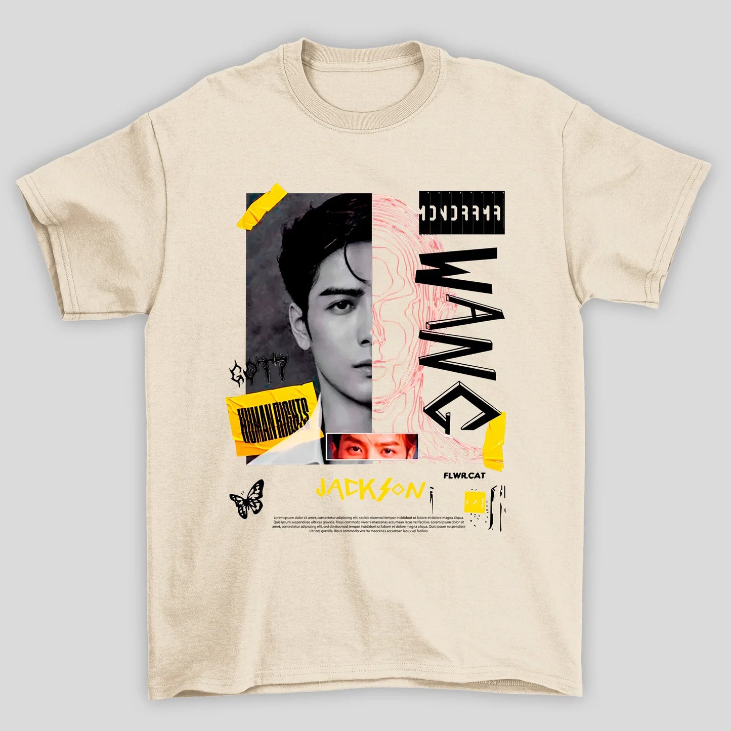 Camiseta Básica GOT7 Jackson Wang Human Rights