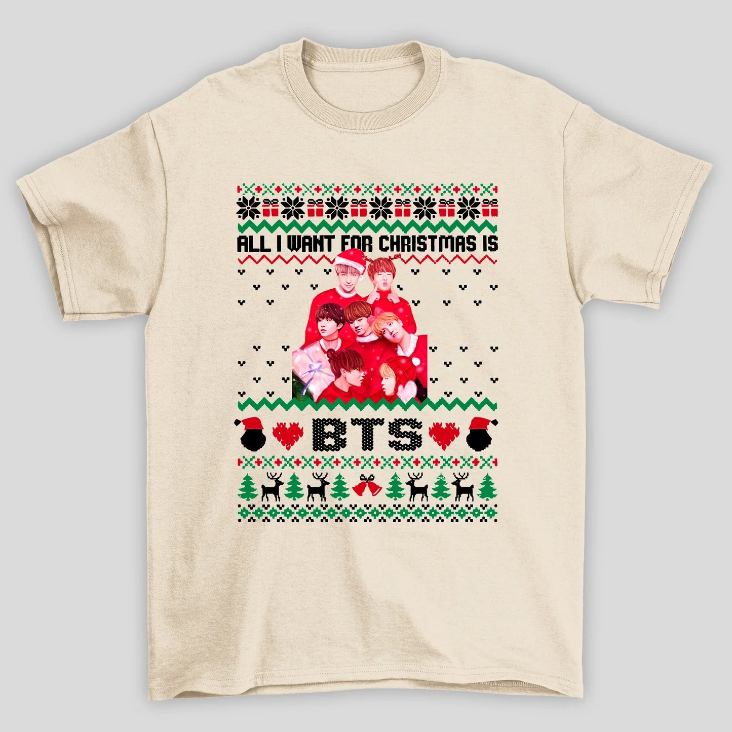 Camiseta Básica Christmas Bts