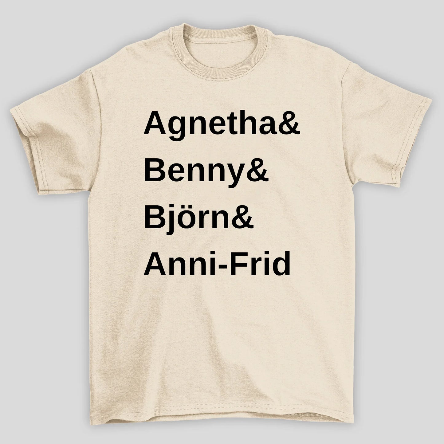 Camiseta Básica Abba Texto Nomes