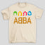 Camiseta Básica Abba Silhueta Colorida
