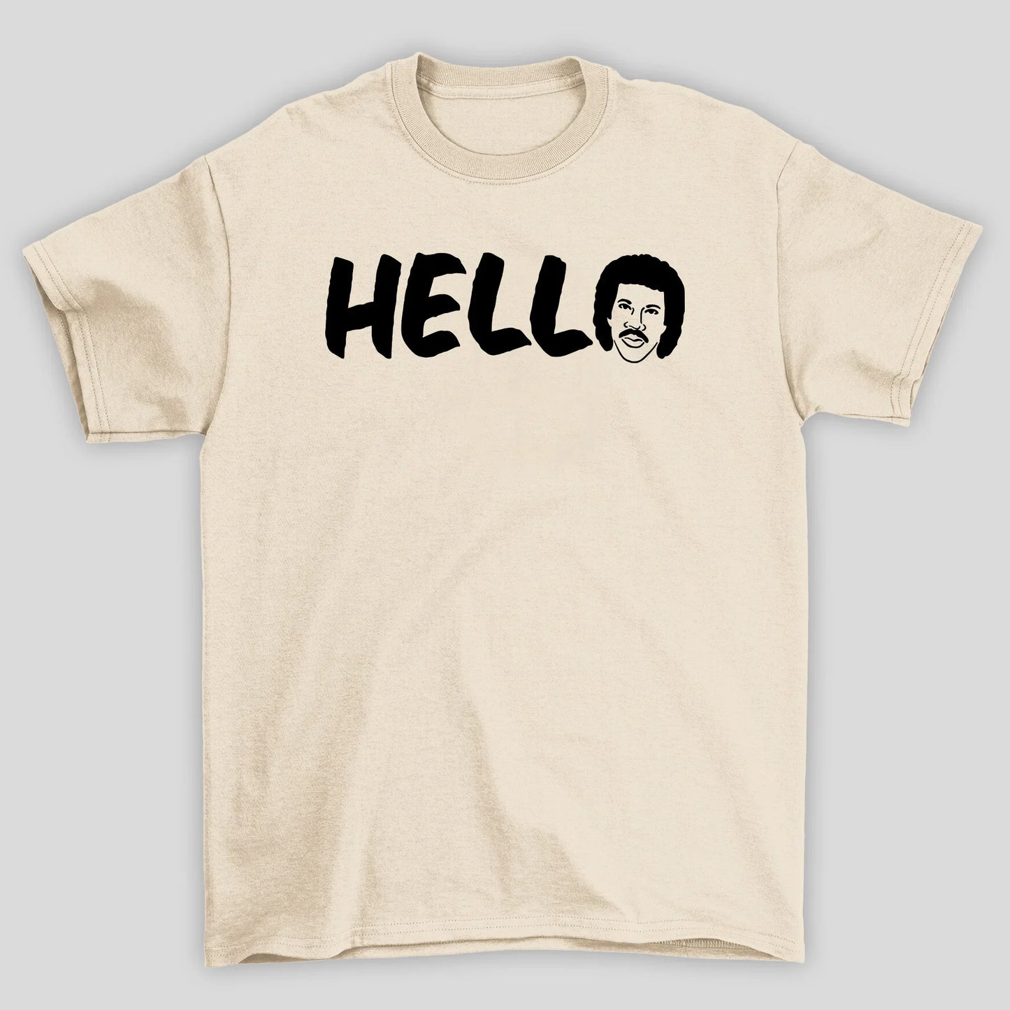Camiseta Básica Lionel Richie Hello Rosto