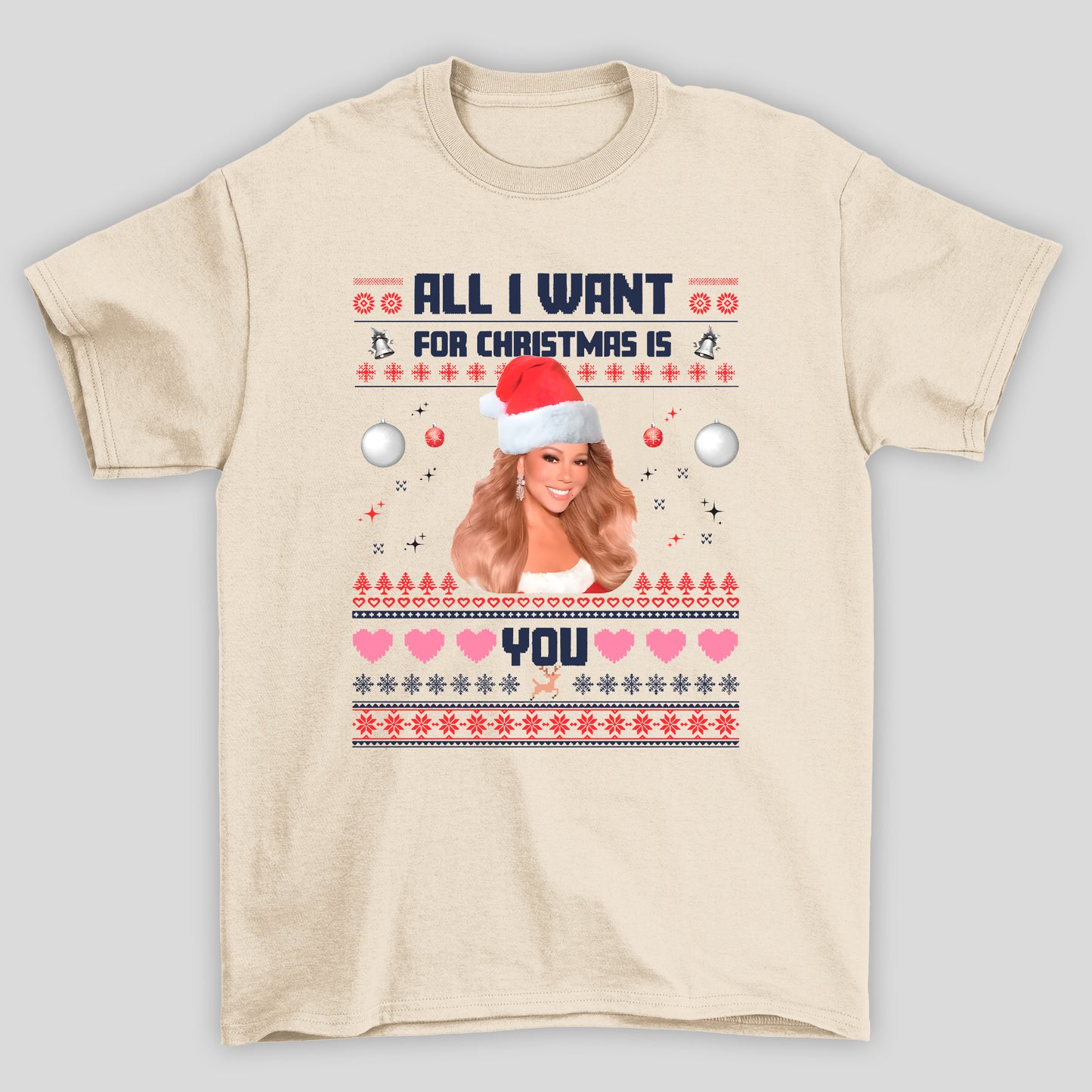 Camiseta Básica Christmas Mariah Carey All I Want For Christmas Is You