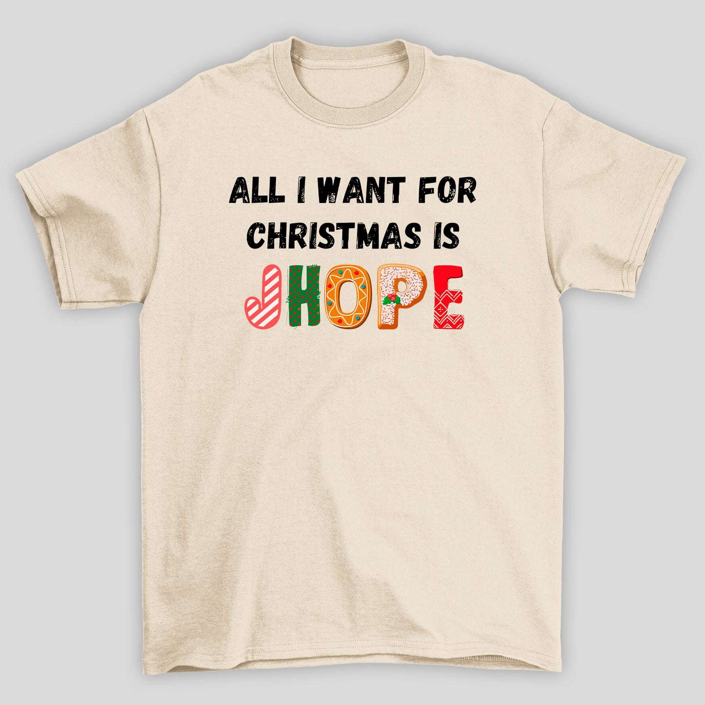 Camiseta Básica Christmas BTS All I Want For Christmas Is JHope
