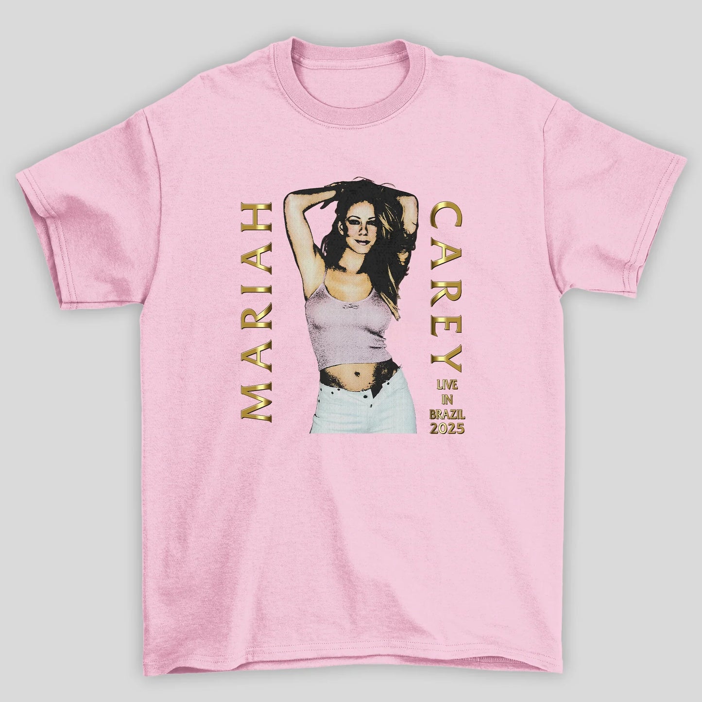 Camiseta Básica Unissex Mariah Carey Live In Brazil