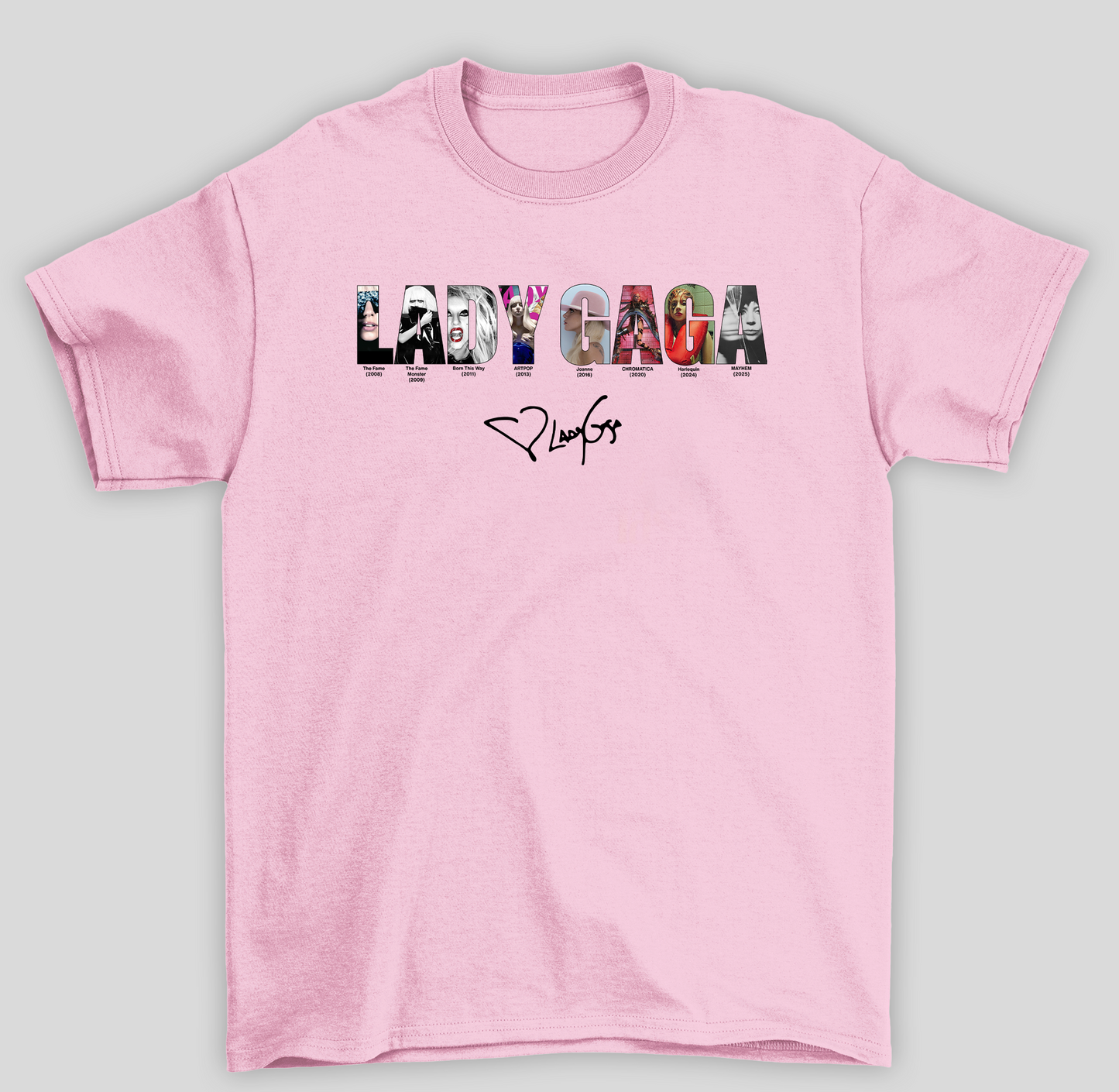 Camiseta Básica Lady Gaga Eras