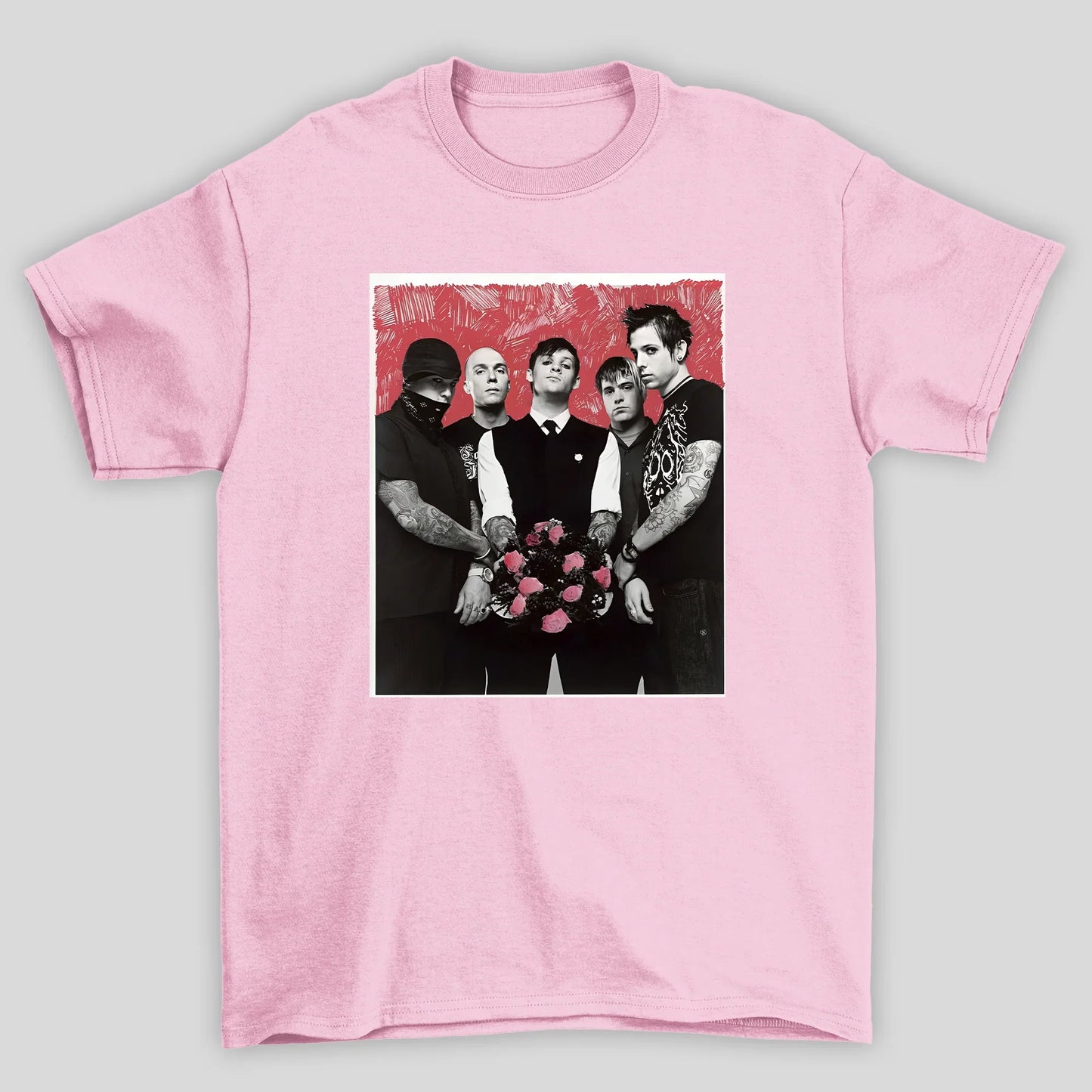 Camiseta Básica Good Charlotte Red Flower