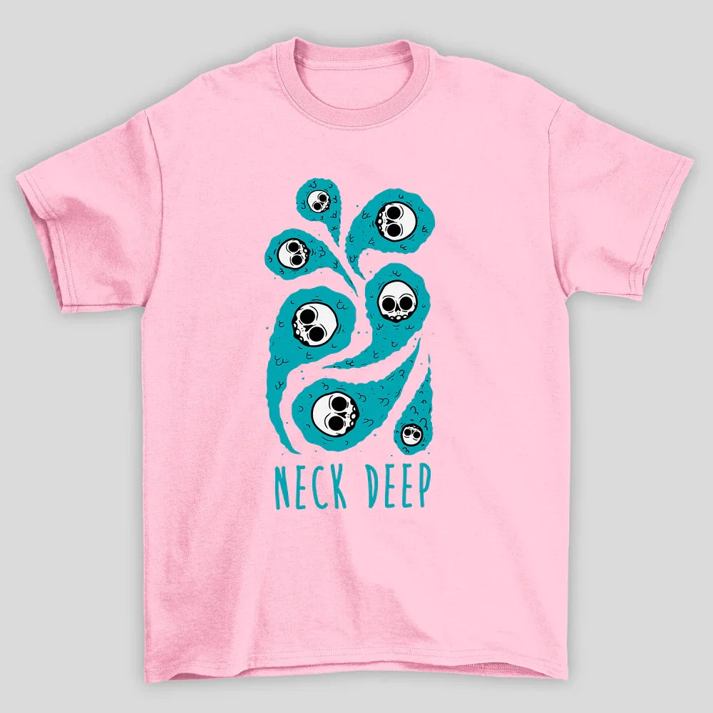 Camiseta Básica Neck Deep Skulls